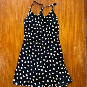Outdoor Voices Black and White Polka Dot Exercise Dress